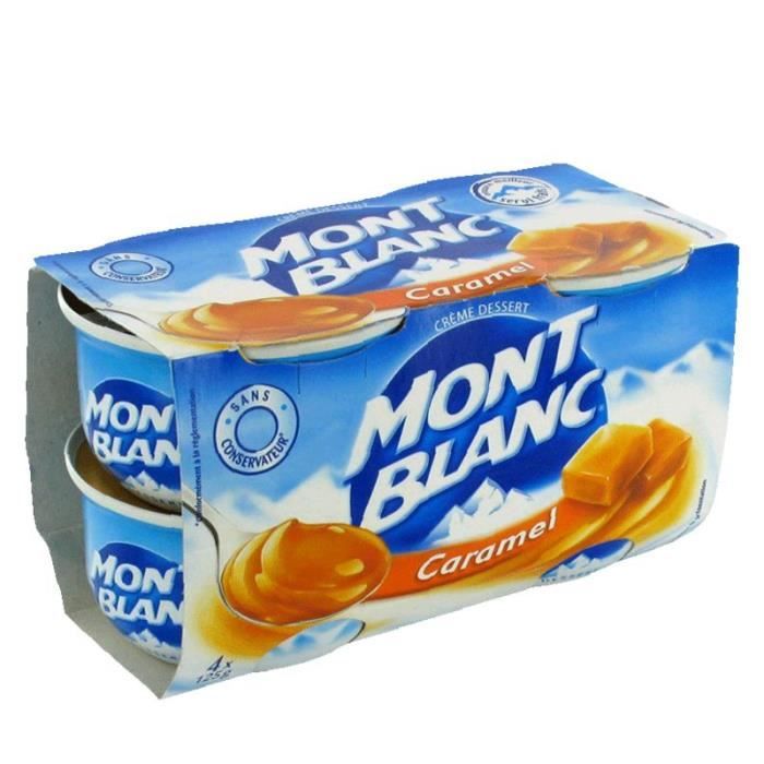 Lot de 4 Mini crèmes desserts Mont Blanc - 500 g