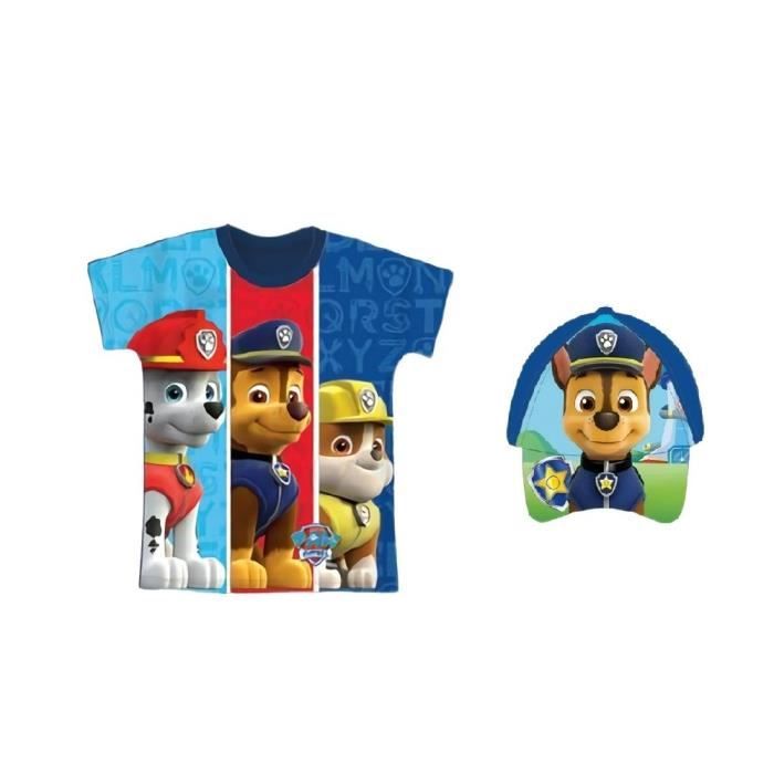Kidparadise Ensemble T-Shirt et Casquette Pat Patrouille