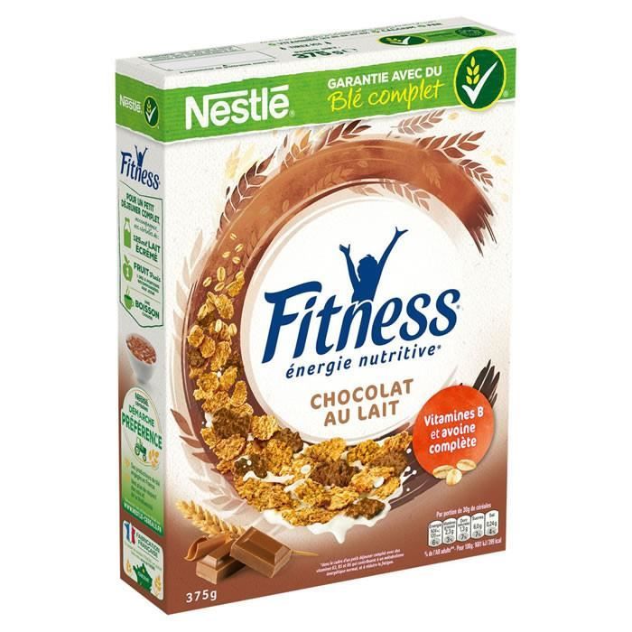 Cafe Moulu - LOT DE 6 - FITNESS : Pétales de blé complet au chocolat au lait 375 g