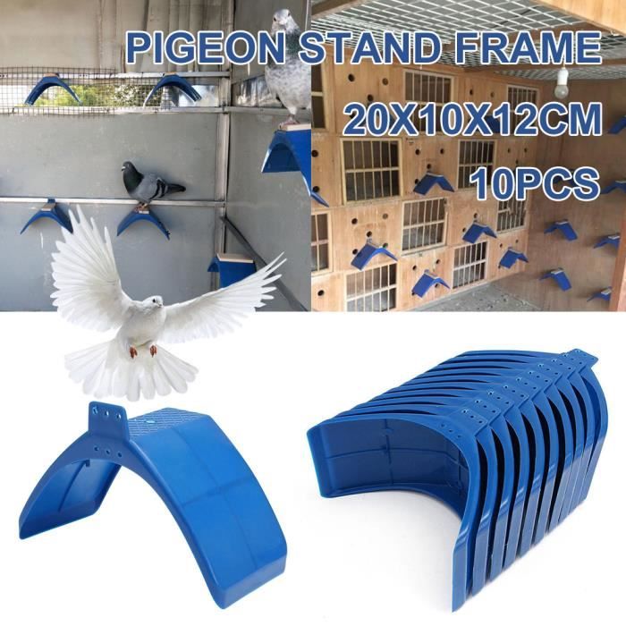10 Pcs Cadre de Pigeon - cadre de repos Pigeon 20x10x12cm