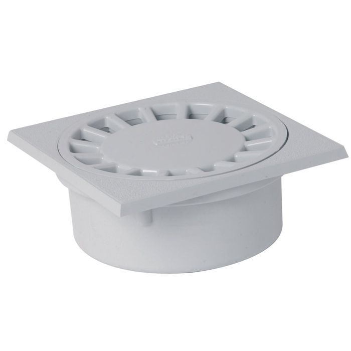 Siphon de sol faible hauteur 25x25 cm gris clair - NICOLL - SC891G