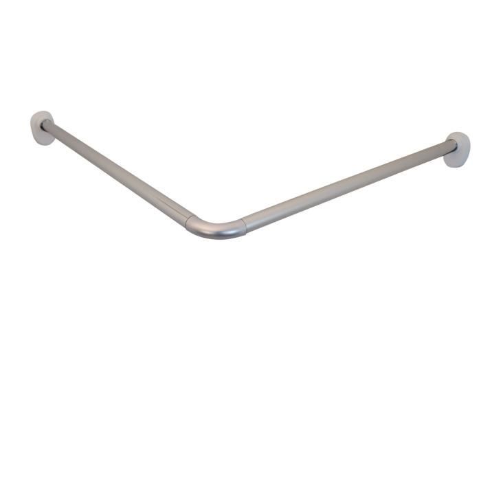 Barre d´angle 80x80 cm - ø 25 mm - Chrome pâle