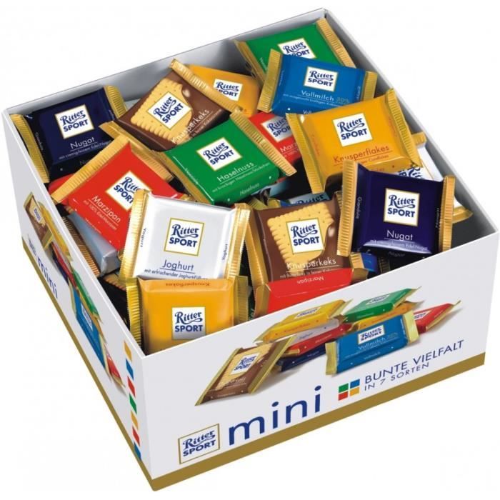Ritter Sport Mini, chocolat, 84 pièces