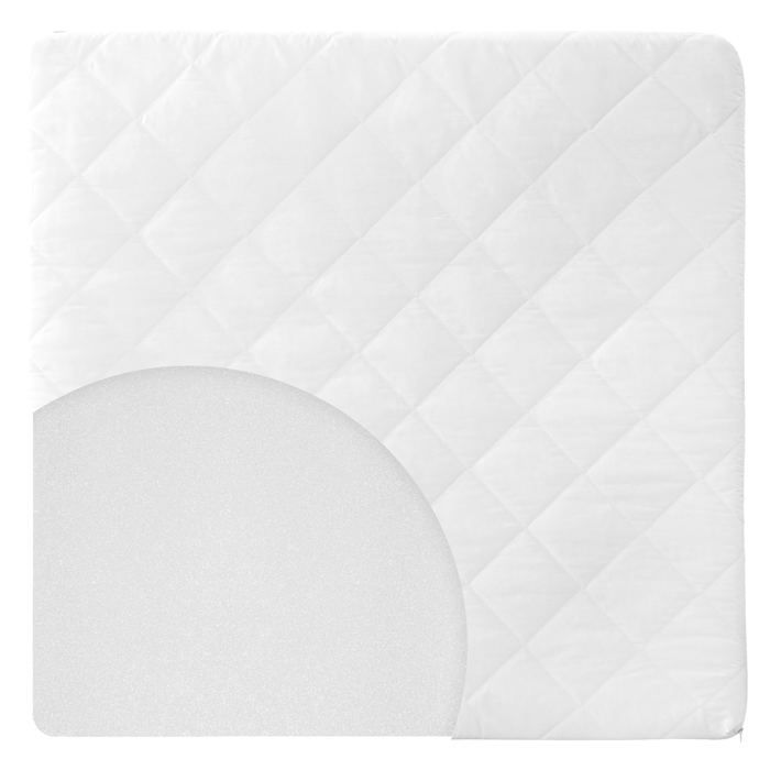 ROBA Matelas pour parc Bébé 100 x 100 cm - Déhoussable - Blanc