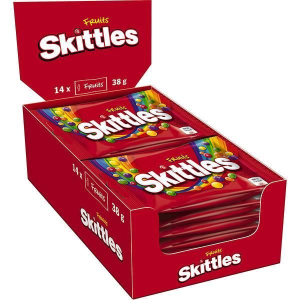 Skittles Fruits Bonbons Dragees 38g (Pack de 14)