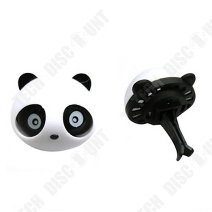 TD® Nouveau 1 Pack de 2 Forme Tête de Panda Cute Voiture Parfum Désodorisant Auto Accessoires Noirs pour Voitures Fun Mignons Déco