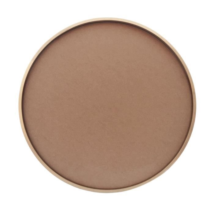 Cadre Photo Rond Noir en Bois Décoration Murale à Suspendre Diamètre 18,5 cm