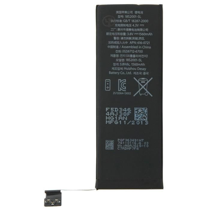 Batterie pour iPhone 5S pièce détachée 1560mAh Autre
