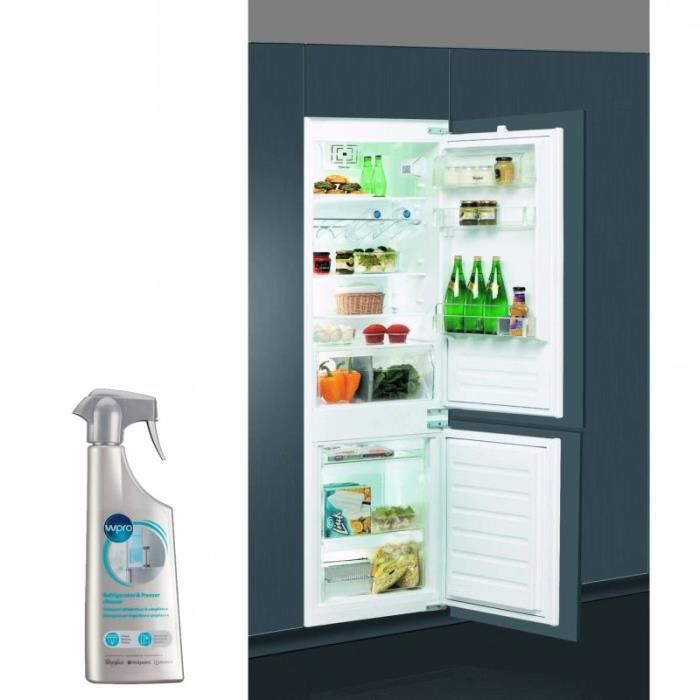 WHIRLPOOL Réfrigérateur frigo combiné intégrable 275L Froid brassé 6eme sens