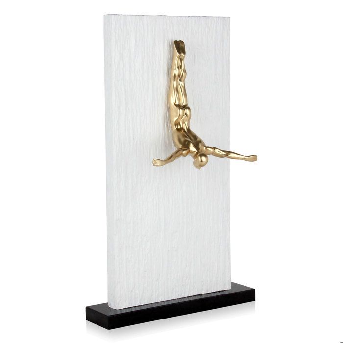 Amoy-Art Femme Statue Sculpture Yoga Figurine Décor Moderne Cadeau Arts Maison Décoration Résine