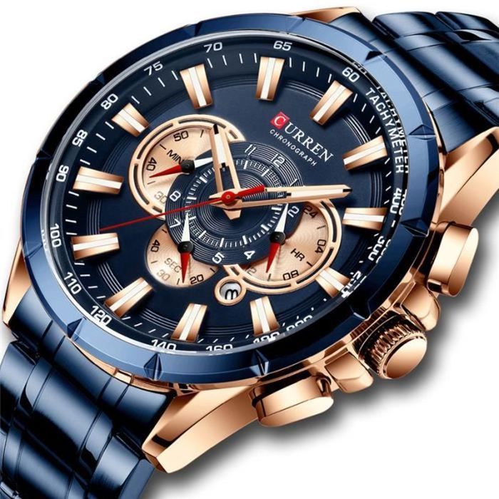 Montre Homme Métronome à Quartz, Boîtier Acier 36mm, Bracelet Nato Noir - Occasion