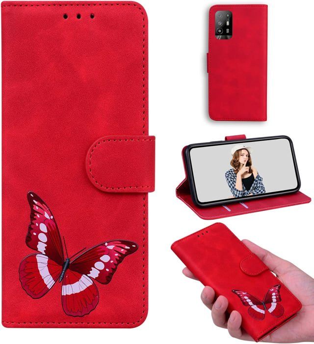 Coque pour Oppo A94 5G/F19 Pro 5G/Reno5 Z 5G étui Flip Wallet Cover