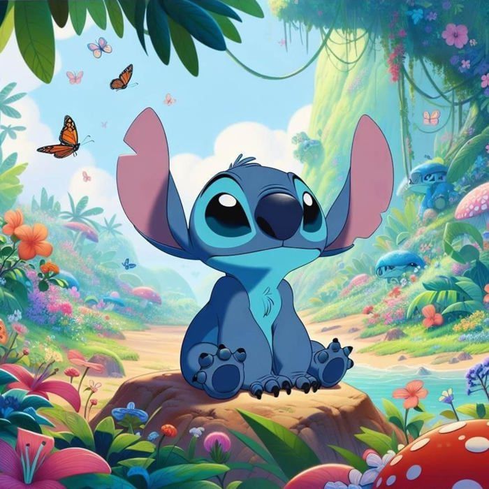 Craft Buddy - Kit De Sticker XL Broderie Diamant - Activité Manuelle De Création - Loisirs Créatifs - Adulte Et Enfant - Thème : Disney Stitch