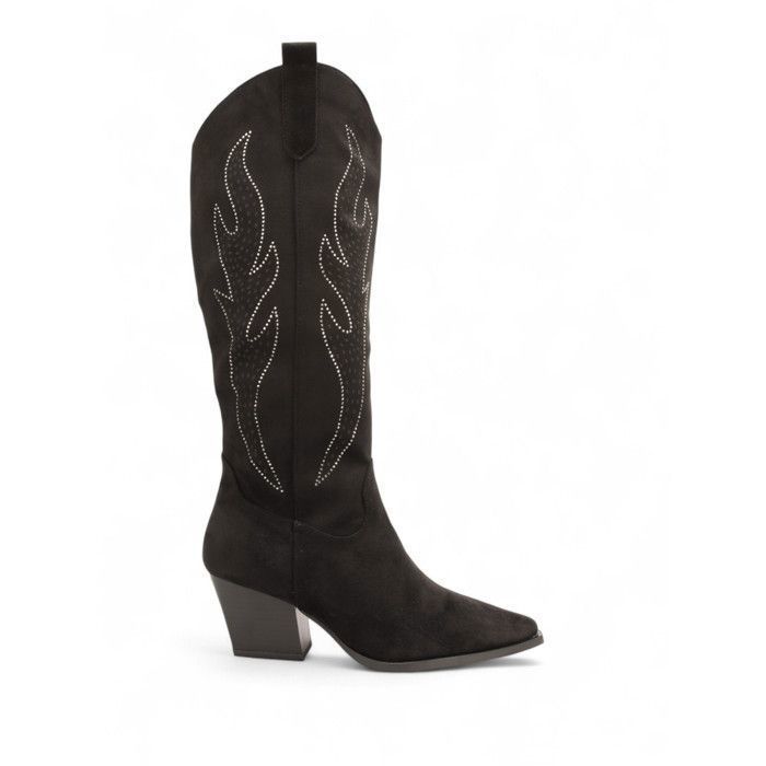 Bottes Western Tony Lama Homme - Cuir Noir, Bout Pointu, Pointure US 8.5 (M) - Vintage