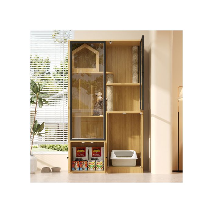 Cage pour chat  maison pour chat niche en verre