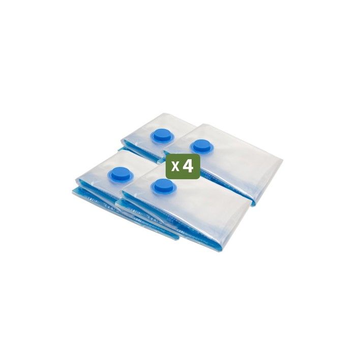 Lot de 4 housses de rangement sous vide 70 x 50 cm (taille M)