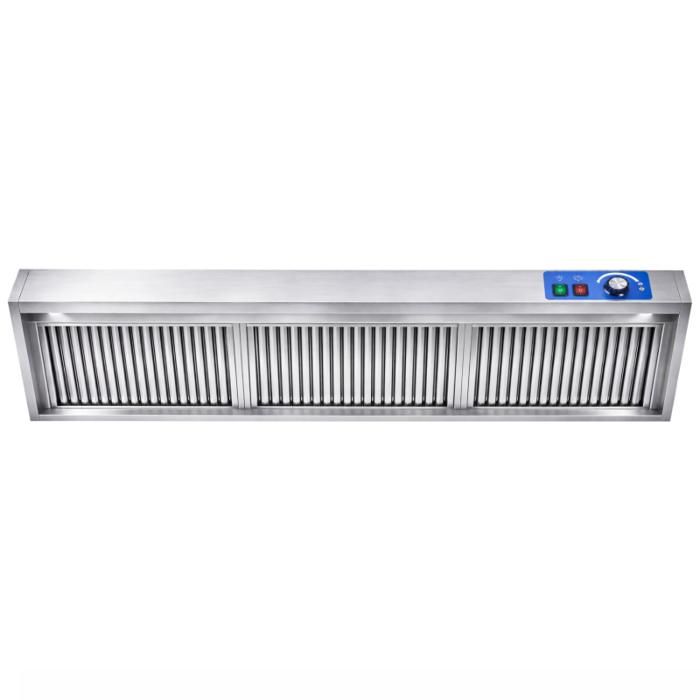 Hotte murale - Mistral Pro 2000 x 900 mm - Inox - 032 kW - Débit 1900-2400 m³/h