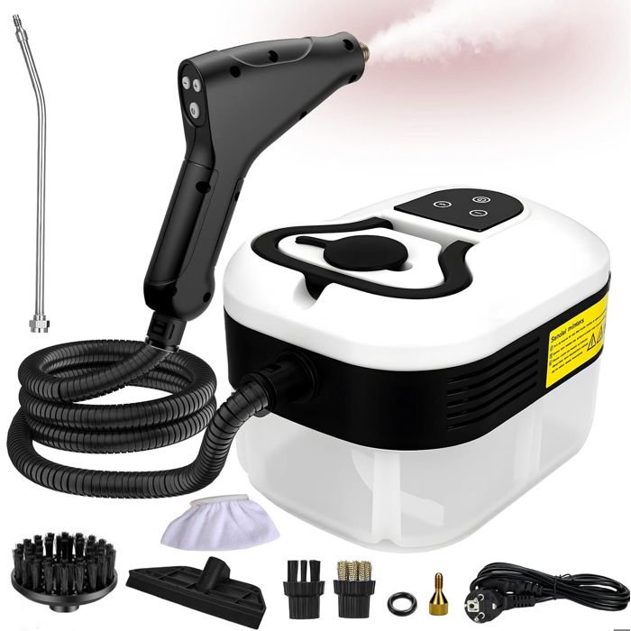 Nettoyeur Vapeur Portable 1500W - 3.5 Bar - 1200ml - 6 Vitesses - 15s Préchauffage - Idéal pour Voiture Cuisine Sols Meubles - Langtu