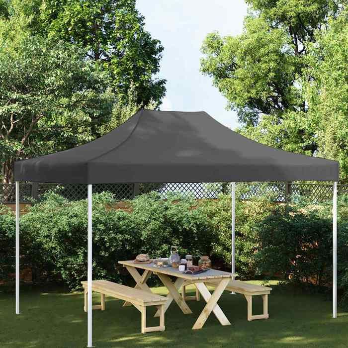 （Haute qualité）Anthracite Toit de tente de réception 4x3 m Anthracite 270 g/m²Poids 3.52 Kg_186616