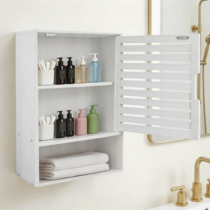 YIYI. MEUBLE DE RANGEMENT POUR SALLE DE BAIN ARMOIRE DE RANGEMENT AU-DESSUS DES TOILETTES 40 X 20 X 60 CM BLANC