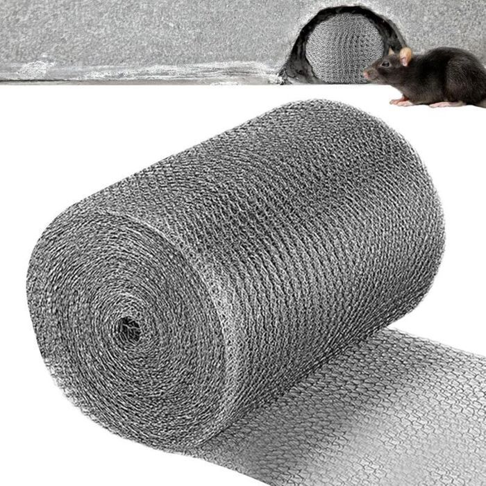 Grillage anti-rongeurs - Maille en acier inoxydable - Protection contre les souris - Barrière hermétique