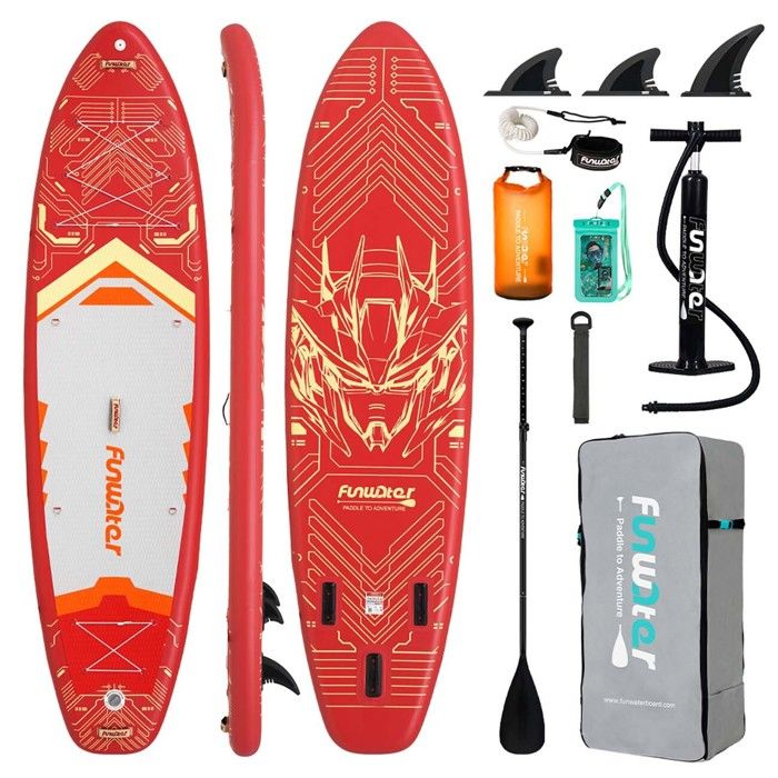 Stand-up paddle gonflable Funwater SUPFW50C 350 x 90 x 15 cm capacité de charge de 205 kg