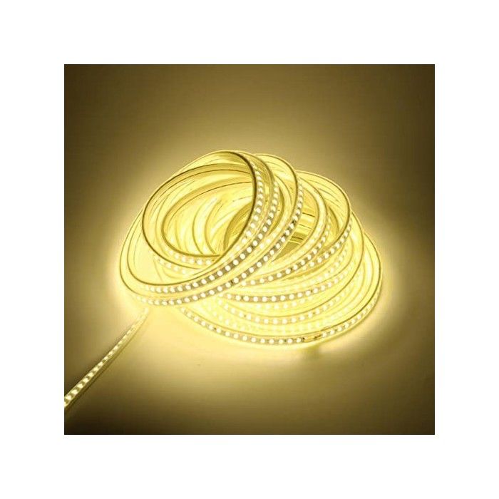 Bande de LED 10M AC 220V Sans Transformateur 4000K 5730 120 leds/m 10 Metres IP67 Etanche LED Strip Lampe Puissante 220 Volt Blan