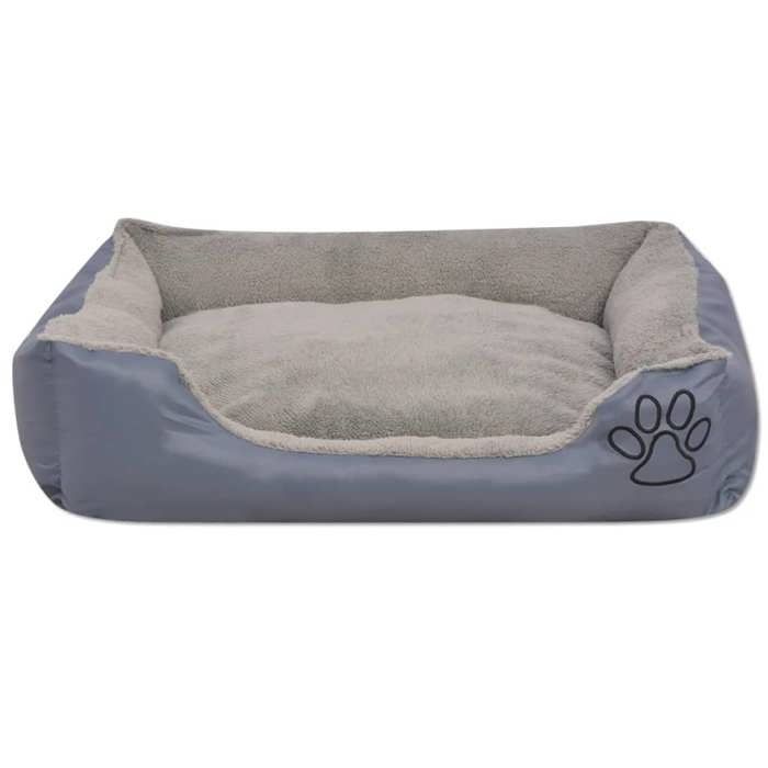 BEAU Lit pour animal - Lit pour chiens - Corbeille pour chien - Panier pour chien -avec coussin rembourré Taille M - Gris - 65x48x18 BEAU Lit pour animal - Lit pour chiens - Corbeille pour chien - Panier pour chien -avec coussin rembourré Taille M - Gris - 65x48x18