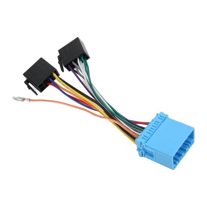 Ebtools Adaptateur ISO 16 Broches Pour Autoradio - Connecteur Faisceau Fils Stéréo Voiture