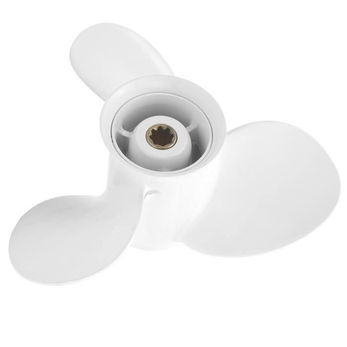 Hélice Bateau Mercury En Aluminium - 9-1/4 X 10 Pouces, 8 Dents, 3 Feuilles - Pour Moteur 6-15 CV