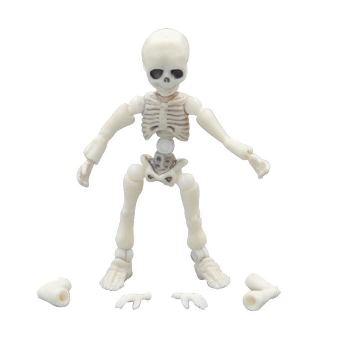Modèle de squelette humain Mini figurine squelette mobile jouet crâne