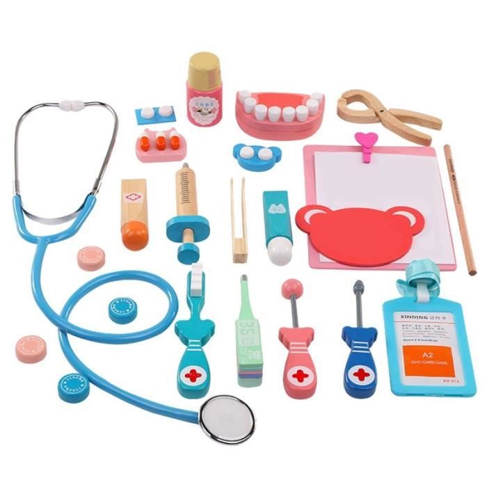1 Set de matériel médical pour enfants en bois Play House Toy Simulation  Cosplay Docteur Jouant Jouet - Cdiscount