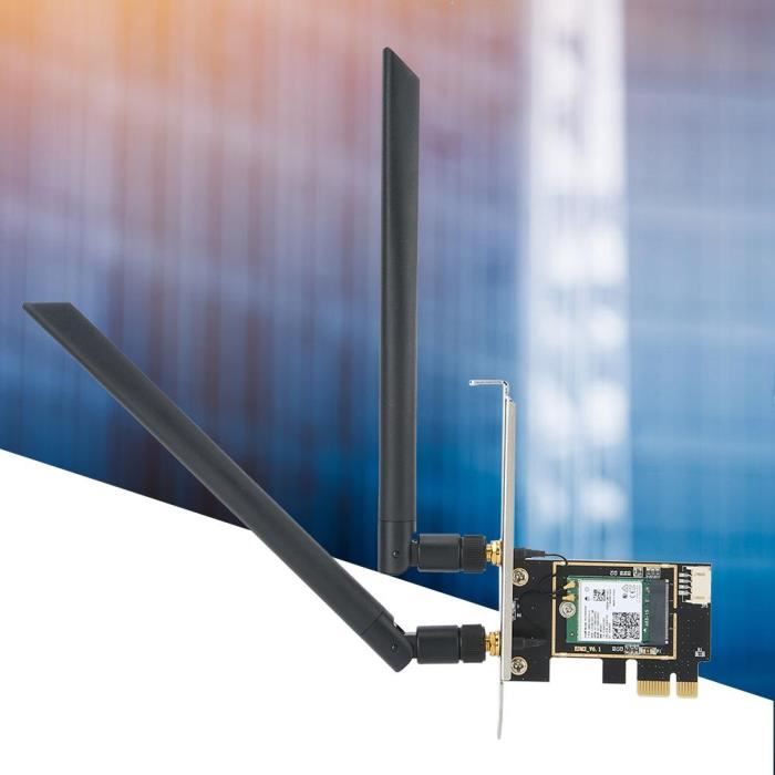 Carte Reseau Ax200 Double Bande 2974 Mbps Pci E Avec Antenne Wifi 8dbi A Gain Eleve Prix Pas Cher Cdiscount