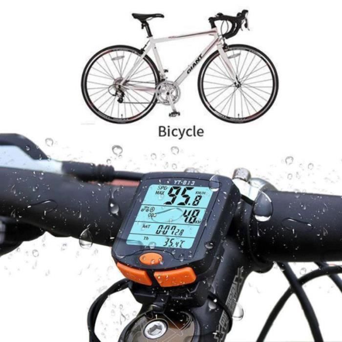 Compteur pour cycle Velo sans fil velo velo cycle ordinateur compteur odometre compteur retroeclairage Cdiscount Sport