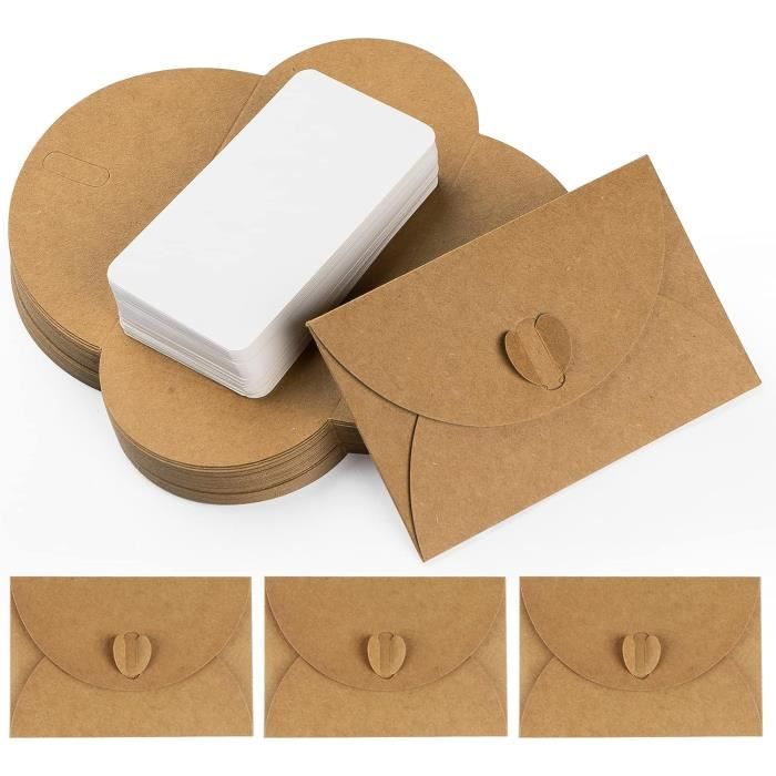 Lot De 50 Enveloppes Kraft B6 Vintage 175x125mm - 120g - Idéal Mariage, Invitations & Entreprise
