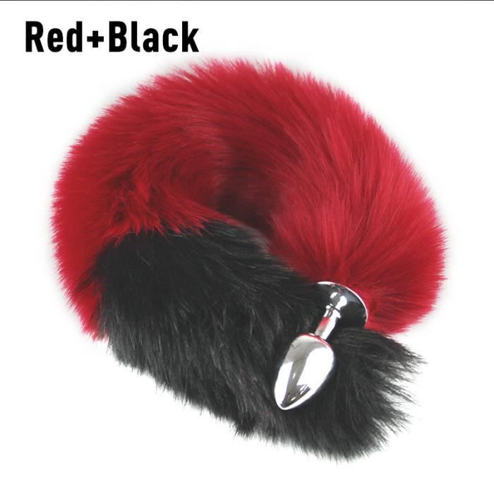 Plug Anal Avec Queue En Peluche Noir - Sex Toy En Cuir Pour Couple - Neuf