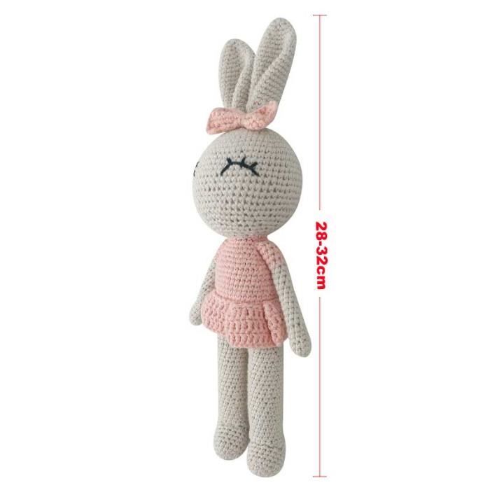 R59 2 Jouet en peluche lapin et singe fait la main pour b b