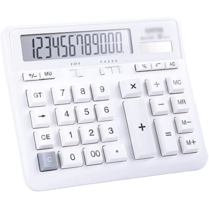 Multifonction Calculateur De Bureau,Grand Écran À 12 Chiffres Avec Gros