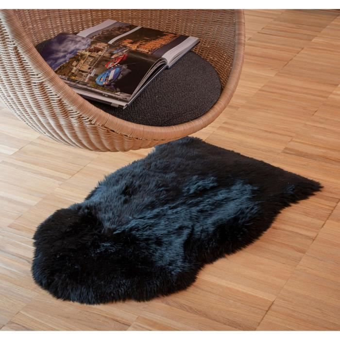Tapis Peau D'agneau Union Jack Fait Main - 60x110 Cm - Bleu - Neuf Avec étiquettes