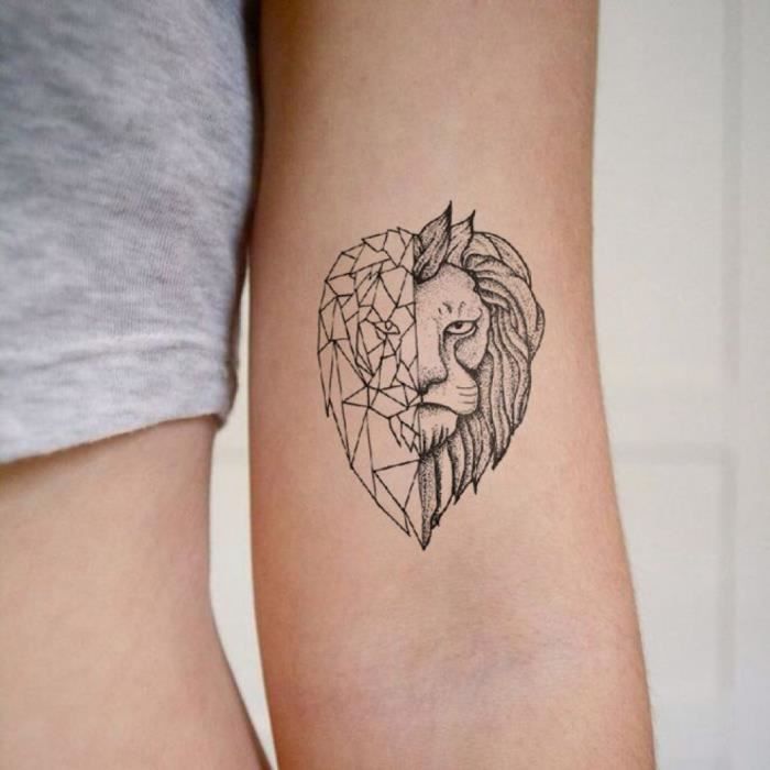 Tatouage Temporaire Sf3957 Lion Impermeable Faux Tatoo Animaux Dessin Anime Bras Main Epaule Garcons Hommes Corps Art Maquillage Achat Vente Tatoo Bijou De Corps Tatouage Temporaire Cdiscount