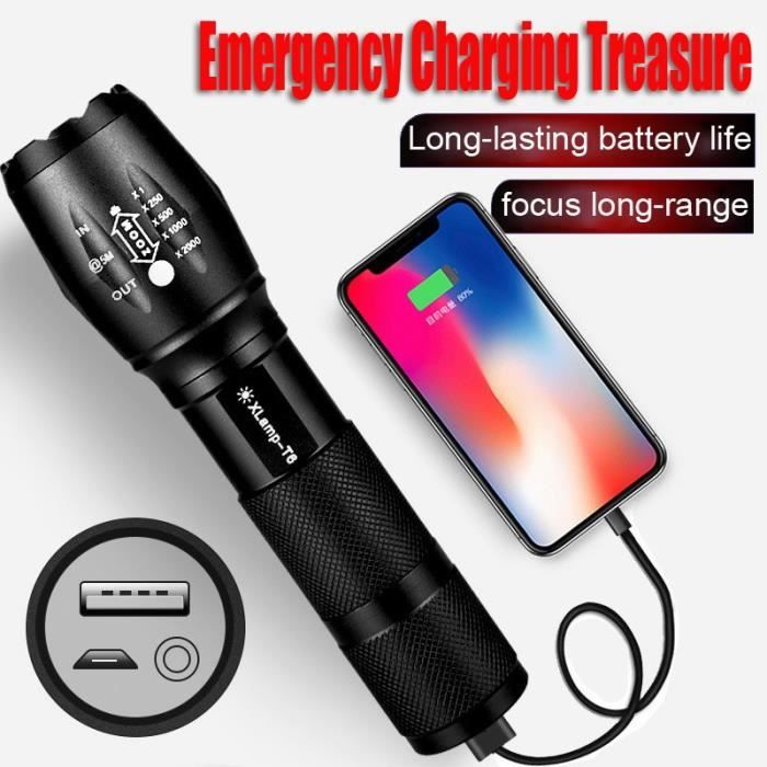 Mini Lampe de Poche Porte-Clé Rechargeable USB-C Noir - WUBEN - WUB_G1_TRANS
