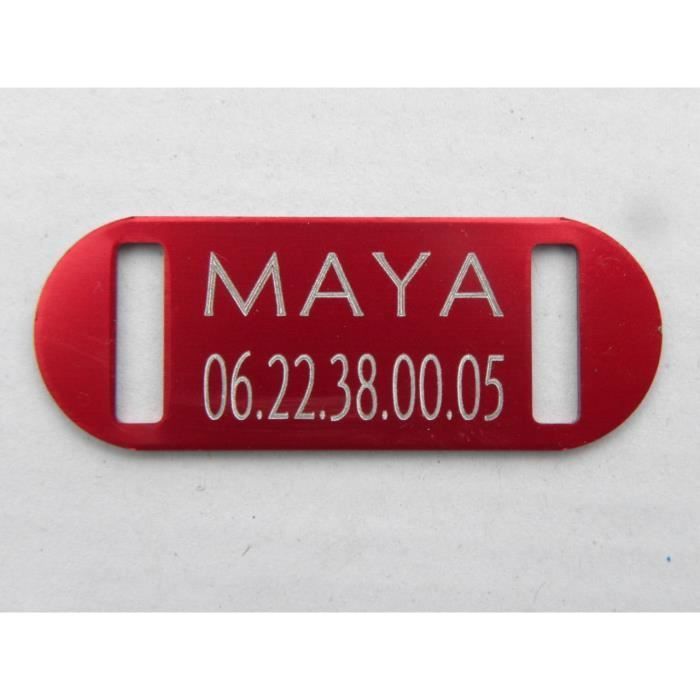 Plaque Medaille Gravee Rouge Collier Chien Chat Pm Cdiscount