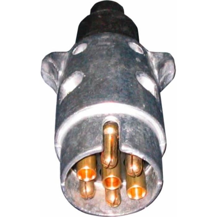 Prise remorque mâle 12 V 7 broches aluminium