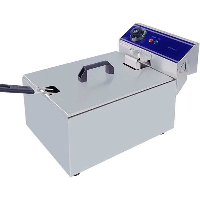 Friteuse Professionnelle HDME 12L 5000W - Double Réservoir Inox - Idéale Pour Restaurant