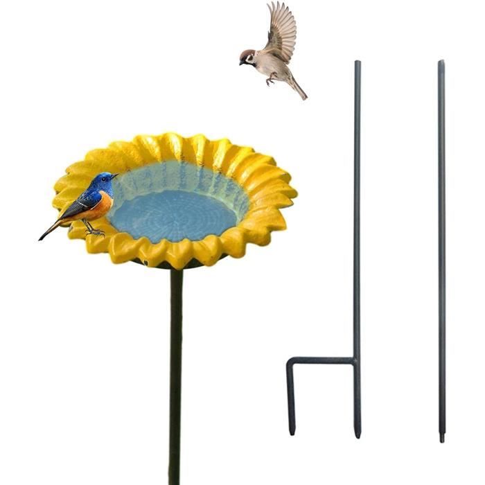 Bain D'oiseaux FaloStwer Sur Pied - Vert - 26,5cm - Pour Oiseaux Sauvages Et Colibris