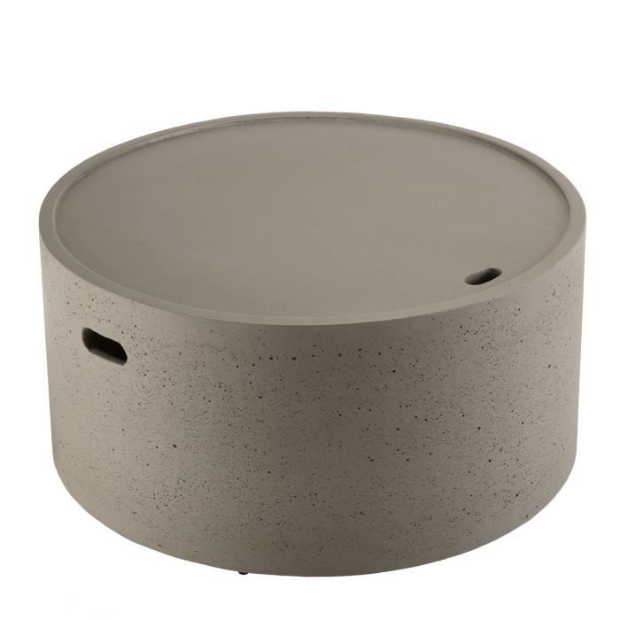 Table Basse Ronde Beton 80 X 80 Cm Gris Achat Vente