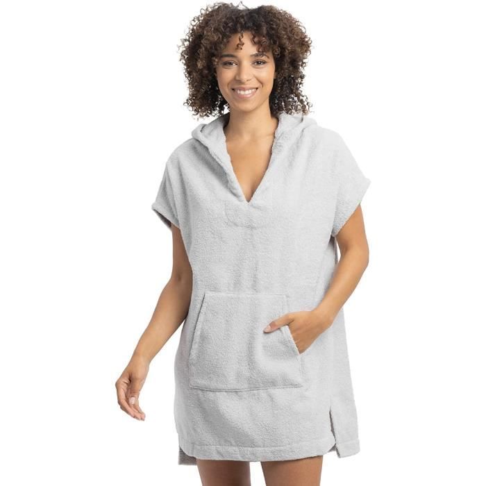 AJW-S Poncho de surf femme - Serviette de plage peignoir en coton avec  poche et capuche - Robe sortie de bain cape pour adulte[1392] - Cdiscount  Maison