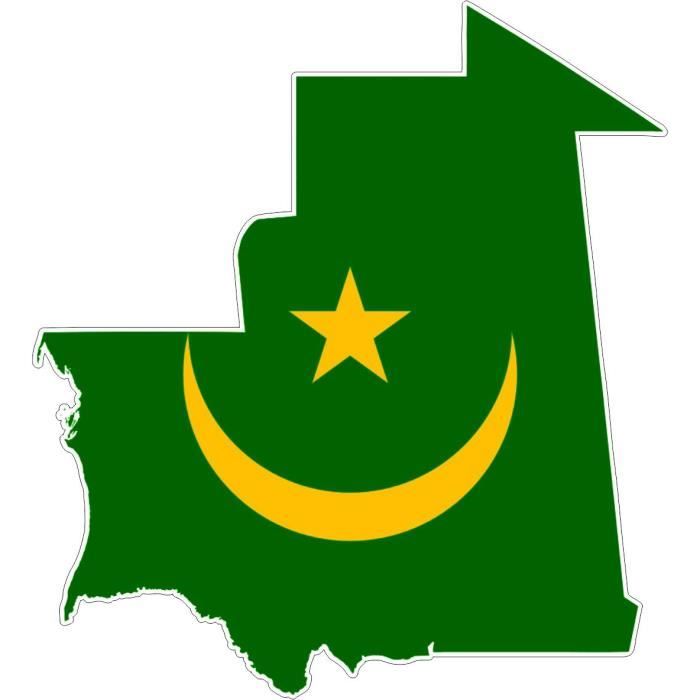 Autocollant Sticker Voiture Drapeau Mauritanie Achat Vente Stickers Cdiscount