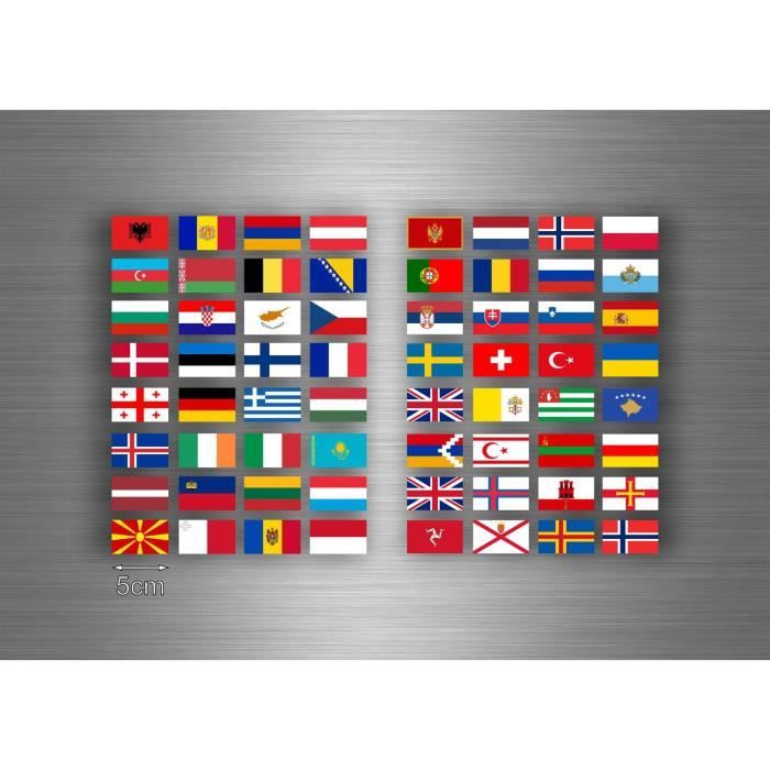 Planche autocollant sticker drapeau pays europe r2