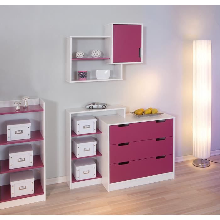 Etagi Re Blanche Et Rose Fushia Franziska Achat Vente Meuble